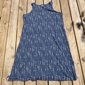 d&co Naturals Dress Sleeveless Tank Blue White  Midi Dress Plus Size 3X